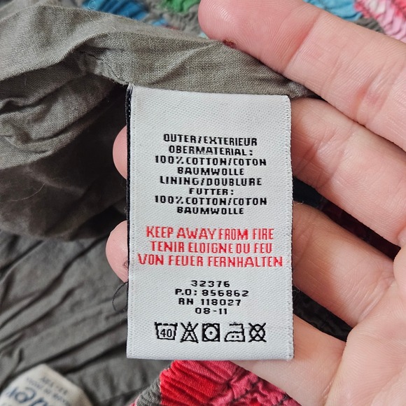 Mini Boden Kids Girls Floral Smocked Waist Cotton Lined Skirt Olive Pink 11-12Y - Picture 7 of 8